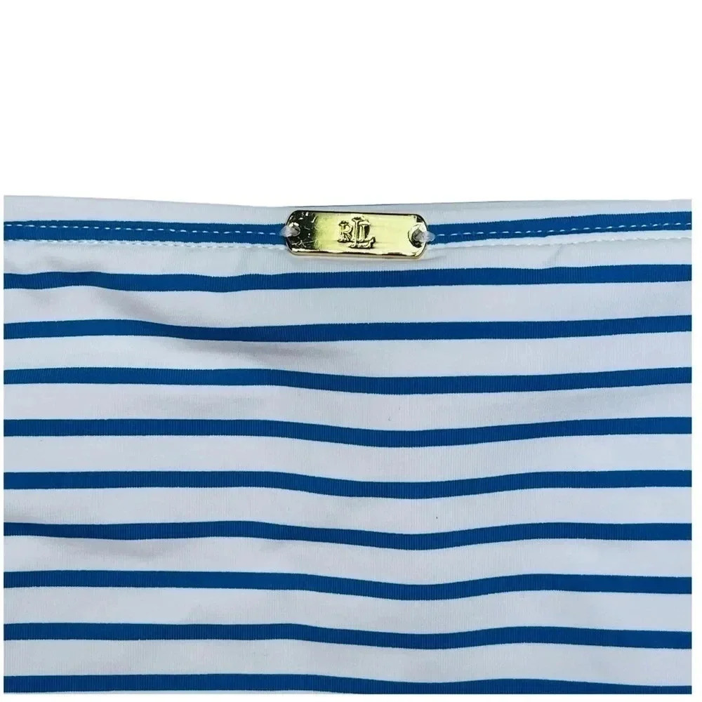 Lauren Ralph Lauren Striped Hipster Womens Bikini Swim Bottom Size 12 - Picture 8 of 10